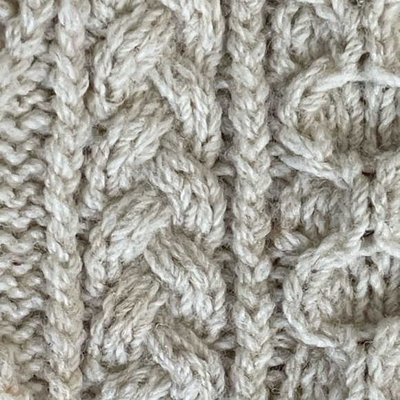 Vintage Irish Knit Shawl Collar Cardigan Ireland - Picture 7 of 12